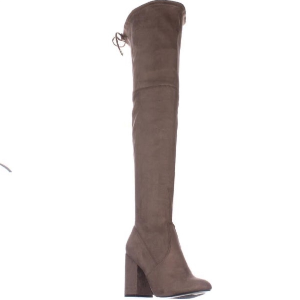 Steve Madden Norri Taupe Suade Over the knee boots